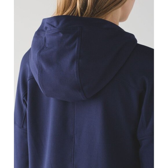 LULULEMON Ceremony Deep Indigo French Terry Hooded Sweatshirt, Size S - Picture 4 of 14